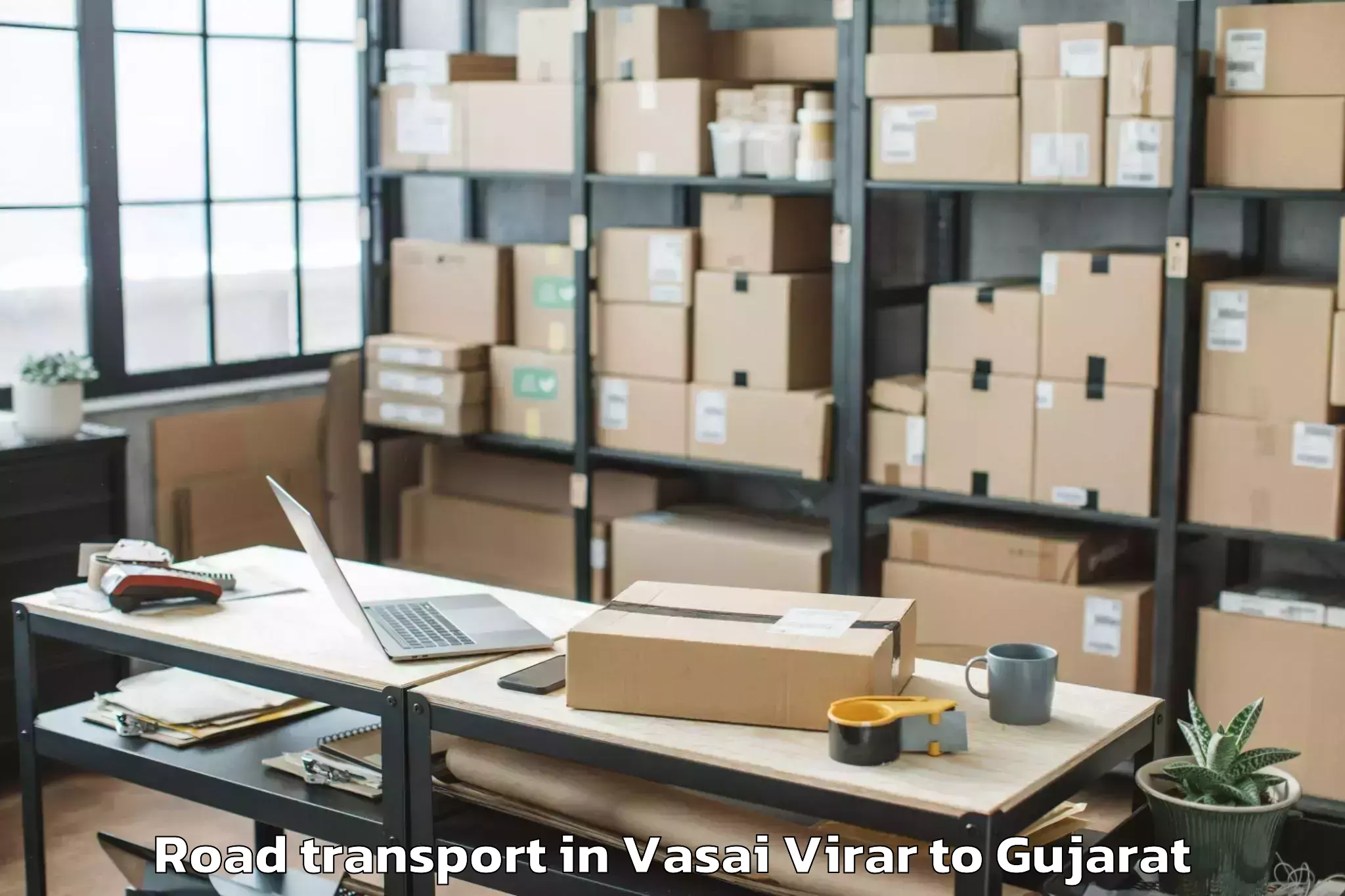 Get Vasai Virar to Jhalod Road Transport